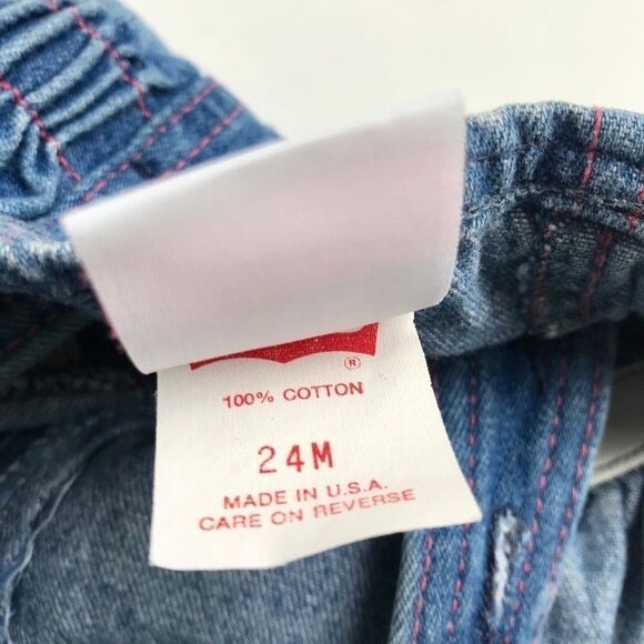 Vintage Little Levis pink label denim overalls 24m - Picture 10 of 10